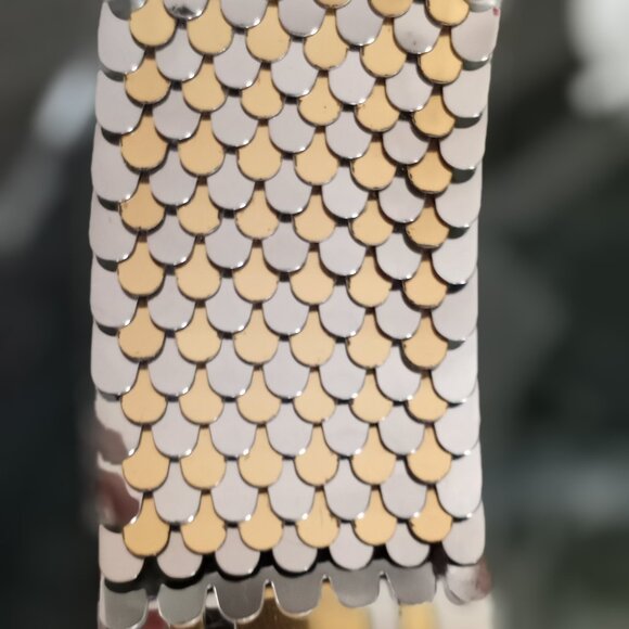 Vintage Metal Gold/Silver elasticated Belt OSFM - Picture 4 of 8